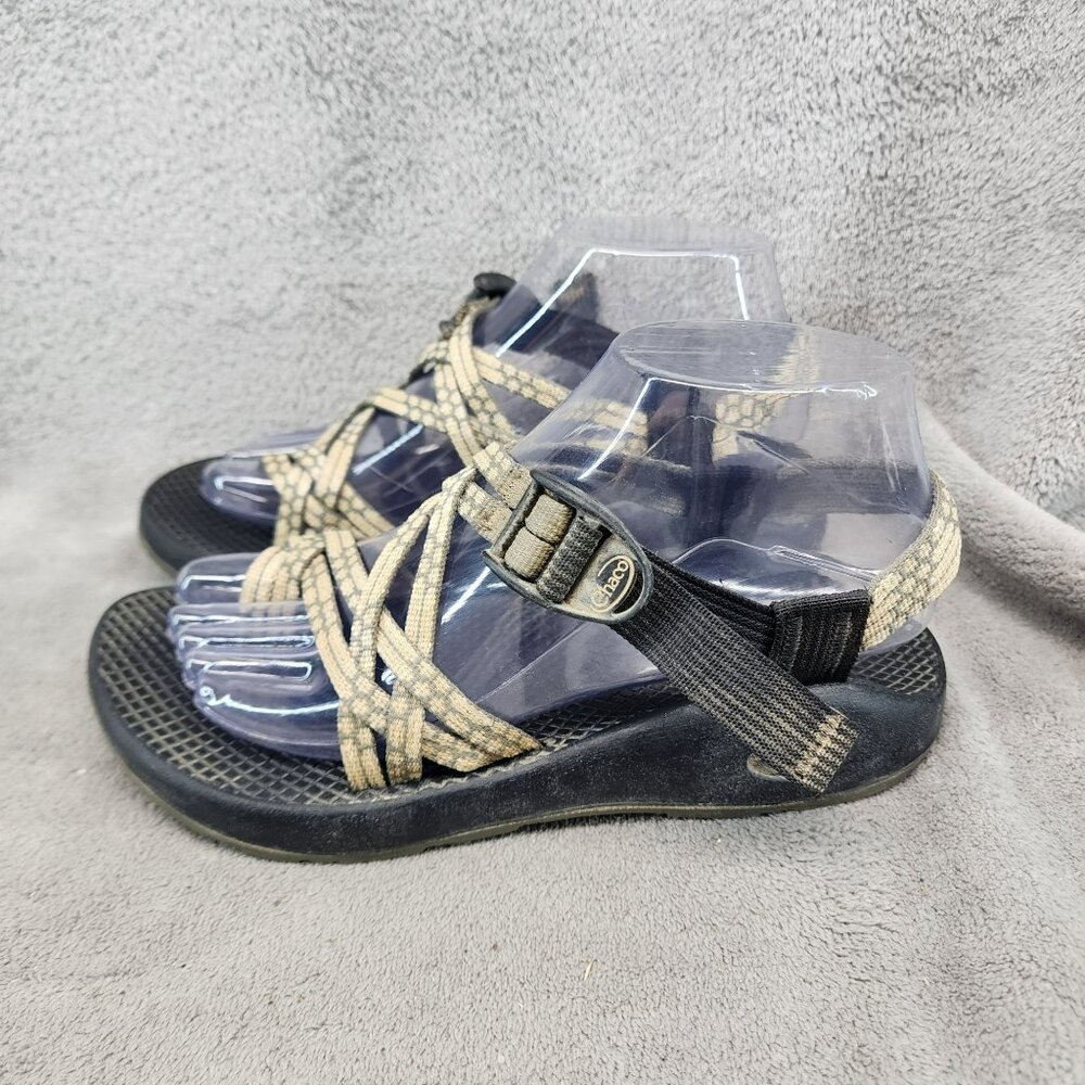 Chaco Shoes Womens 7 Double Strap Green Toe Loop Vibram Comfort Sandals *Read*